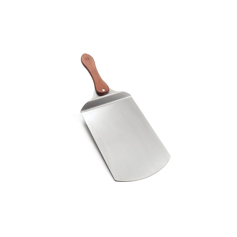 Outset Stainless Steel Pizza Peel with Collapsible Rosewood Handle, 20-Inch Overall, 12-Inch x 7.75-Inch Spatula Area, Silver - Image 1